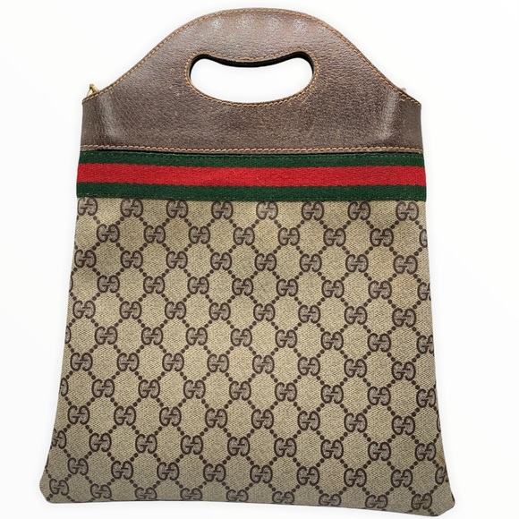 $1️⃣0️⃣0️⃣0️⃣ GUCCI Vintage Monogram Web Top Handle Bag - Picture 1 of 9